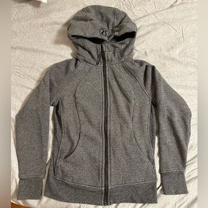 Lululemon full zip scuba hoodie-dark grey